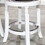 24" Counter Stool, White Finish, Charcoal Fabric Seat B04660744