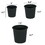 5" Round Nursery Plant Pot - Garden Plastic Pots with Drainage (5-Pack) B046P144648