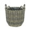 3-Pack Wicker Multi-purposes Basket with handler - Planter basket - Gray B046P144686