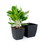 2-Pack Self-watering Planter - Hand Woven Wicker - Thin Square - Dark Gray B046P144689