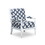 B046S00035 White+Fabric+Navy Morrocan Tile