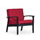 Deep Seat Eucalyptus Chair, Espresso Finish, Burgundy Cushions B046S00071