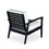 Deep Seat Eucalyptus Chair, Espresso Finish, Burgundy Cushions B046S00071