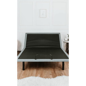 OS5 Black and Grey Twin Adjustable Bed Base with Head and Foot Position Adjustments B04765216