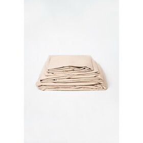 Omne Sleep 5-Piece Khaki Brushed Microfiber Split Queen Hypoallergenic Sheet Set B04766008