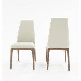 Modrest Encino Modern Grey & Walnut Dining Chair (Set of 2) B04961313