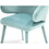 Modrest Salem Modern Aqua Fabric Dining Chair B04961327