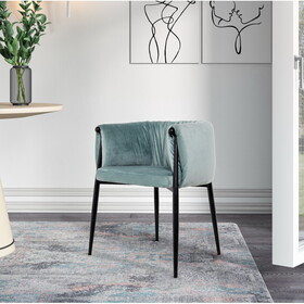 Modrest Belcaro Modern Light Green Fabric Dining Chair B04961338