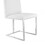 Modrest Frankie Contemporary White & Brushed Stainless Steel Dining Chair B04961353