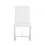 Modrest Frankie Contemporary White & Brushed Stainless Steel Dining Chair B04961353