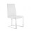 Modrest Frankie Contemporary White & Brushed Stainless Steel Dining Chair B04961353