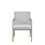 Modrest Burnham Modern White & Brass Arm Dining Chair B04961355