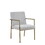 Modrest Burnham Modern White & Brass Arm Dining Chair B04961355