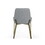 Modrest Ganon Modern Grey & Antique Brass Dining Chair B04961360