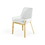 Modrest Ganon Modern White & Gold Dining Chair B04961361