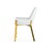 Modrest Ganon Modern White & Gold Dining Chair B04961361