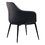 Modrest Wilson Modern Grey Velvet & Black Dining Chair B04961375