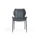 Modrest Instone Industrial Dark Grey Eco-Leather Dining Chair (Set of 2) B04961379