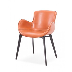 Modrest Tayla Modern Cognac Eco-Leather Dining Chair B04961386