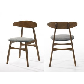 Modrest Castiano Modern Grey Side Dining Chair (Set of 2) B04961390