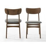 Modrest Castillo Modern Grey Side Dining Chair (Set of 2) B04961391