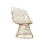 Modrest Chandler Modern White Shepra and Matte Gold Dining Chair B04961403