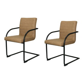 Modrest Ivey Modern Tan Dining Chair (Set of 2) B04961410