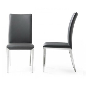 Modrest Taryn Modern Dark Grey Dining Chair (Set of 2) B04961416