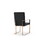 Modrest Trea Modern Black Velvet & Rosegold Dining Chair B04961425