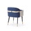 Modrest Calder Blue & Beige Bonded Leather Dining Chair B04961426