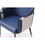 Modrest Calder Blue & Beige Bonded Leather Dining Chair B04961426