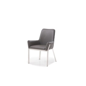Modrest Robin Modern Grey Bonded Leather Dining Chair B04961443