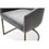 Modrest Elisa Modern Grey Velvet & Brass Dining Chair B04961448