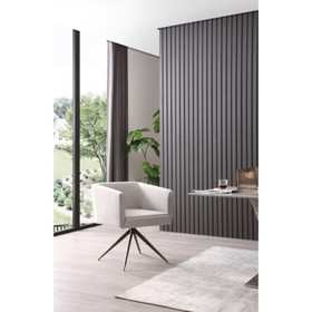 Modrest Riaglow Contemporary Light Grey Fabric Dining Chair B04961450