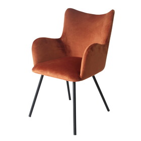 Modrest Barrett Modern Orange & Black Dining Chair B04961458