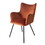 Modrest Barrett Modern Orange & Black Dining Chair B04961458