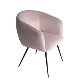 Modrest Luzerne Modern Pink Velvet Dining Chair B04961460