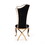 Modrest Bonnie Transitional Black Velvet & Rosegold Dining Chair (Set of 2) B04961474