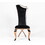 Modrest Bonnie Transitional Black Velvet & Rosegold Dining Chair (Set of 2) B04961474