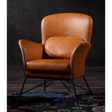 Modrest Kirk Modern Brown Eco-Leather Accent Chair B04961499