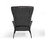 Divani Casa Susan Modern Dark Grey Leatherette Lounge Chair B04961502