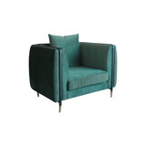 Divani Casa Oswego Modern Dark Green Jade Accent Chair B04961511