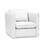 Divani Casa Tamworth Modern White Leather Swivel Lounge Chair B04961512