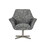 Divani Casa Elvin Modern Dark Grey Fabric Swivel Lounge Chair B04961515