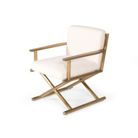 Modrest Haxtun Modern Cream Sherpa Accent Chair B04961530