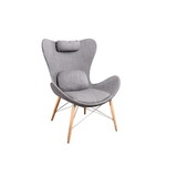 Modrest Britt Modern Grey Fabric Accent Chair B04961547