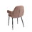 Modrest Bontura Modern Brown Fabric & Leatherette Accent Chair B04961550