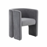 Modrest Tirta Modern Grey Accent Chair B04961558