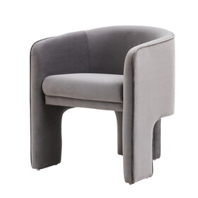 Modrest Kyle Modern Dark Grey Accent Chair B04961560