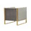 Divani Casa Carlos Modern Grey Velvet & Gold Accent Chair B04961562